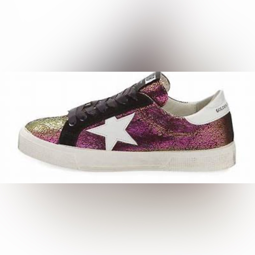Golden Goose May crackle low top with dust bag